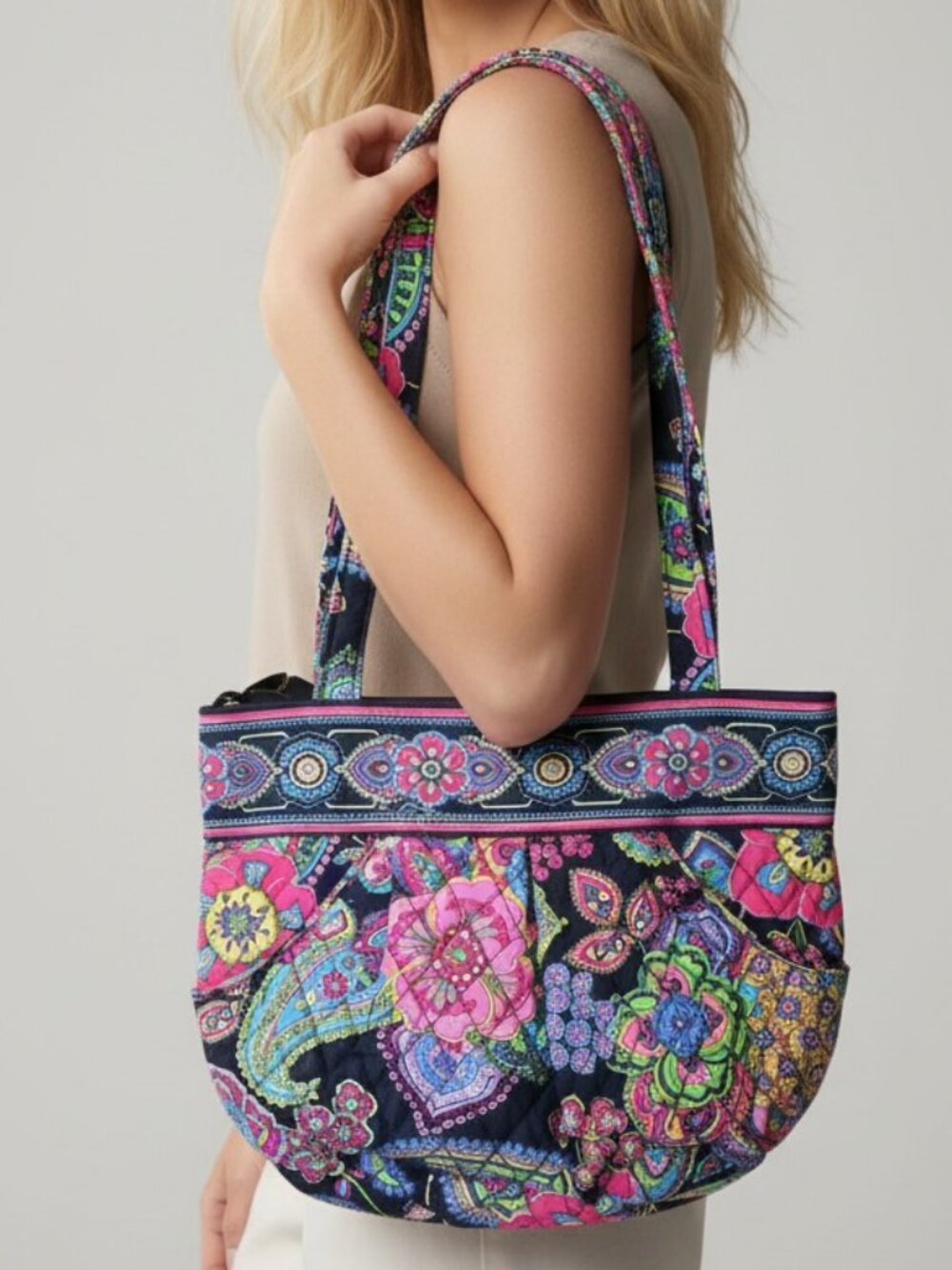 Boho quilted tote purse - Vera Bradley